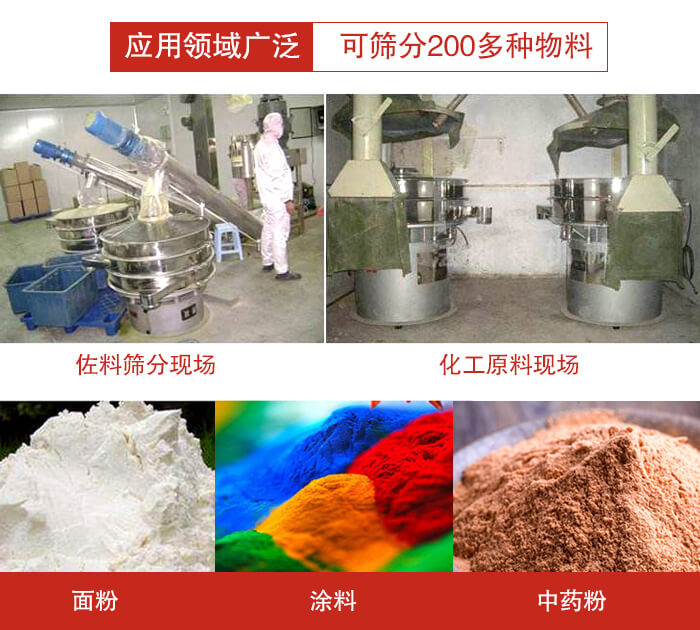 不銹鋼振動篩應用領域廣泛可篩分200多種物料。